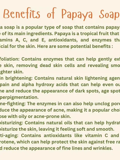 More details on why papaya is such a wonderful ingredient for skin. This is the kind of knowledge I share in my workshops, so you know exactly what you're putting on your skin and why.