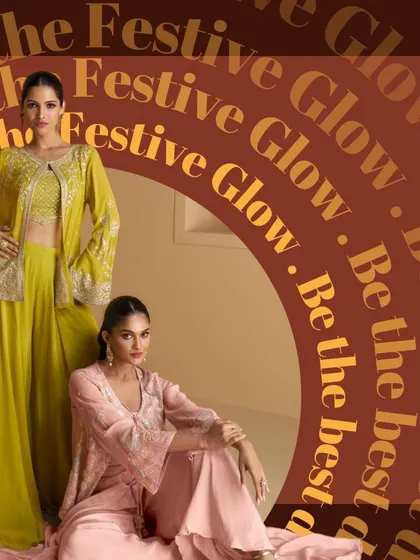 Another look at my jacket and palazzo sets, designed to make you glow. These outfits are perfect for the festive season, offering a contemporary and chic silhouette.