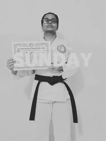 A huge congratulations to my dedicated student for achieving her Black Belt. This is a testament to years of discipline, practice, and determination. I am a very proud instructor today! 🖤🥋