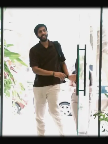 A customer walking in with a smile. We love seeing happy faces arrive at our cafe.