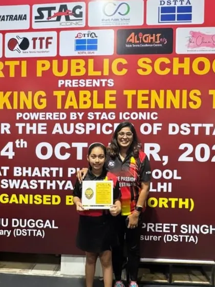 Another one of my talented players with her certificate at the Delhi State Ranking Tournament. We saw many new medal winners from our academy.