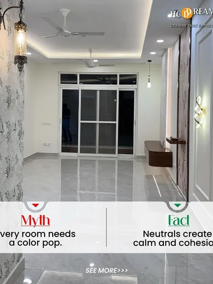 Myth: Every room needs a pop of color. Fact: A neutral palette can create a sense of calm, cohesion, and timeless elegance that is just as impactful.