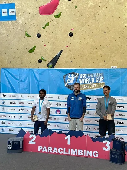 Kicking off the season with a silver medal for India at the IFSC Paraclimbing World Cup in Salt Lake City. A great start to the year that set the tone for more hard work and success.