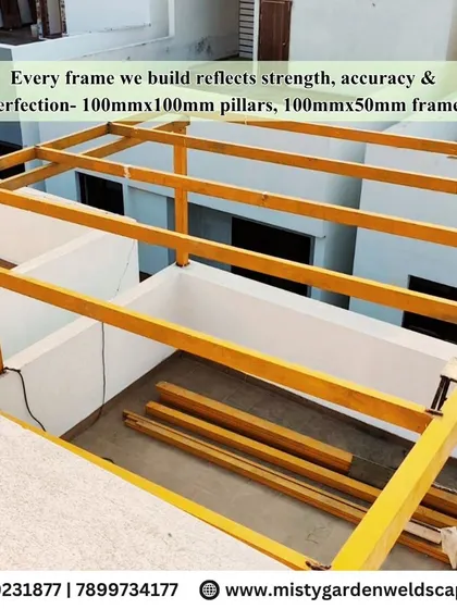 Every frame I build reflects strength, accuracy, and perfection. This structure uses 100mm x 100mm pillars and a 100mm x 50mm frame for robust support.