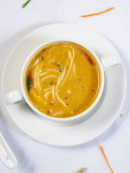 Enjoy the wholesome goodness of Thukpa Soup at Garden Court, a warm and comforting meal.