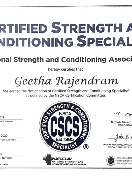 As your instructor, I hold advanced credentials like the Certified Strength and Conditioning Specialist (CSCS) from the NSCA. This ensures you are learning from a professional with a deep and certified understanding of exercise science.