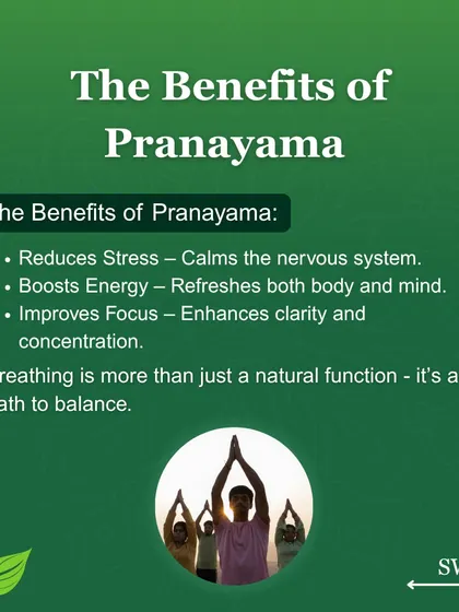 The benefits of a regular Pranayama practice are profound. It reduces stress by calming the nervous system, boosts energy by refreshing the body and mind, and improves focus and concentration.