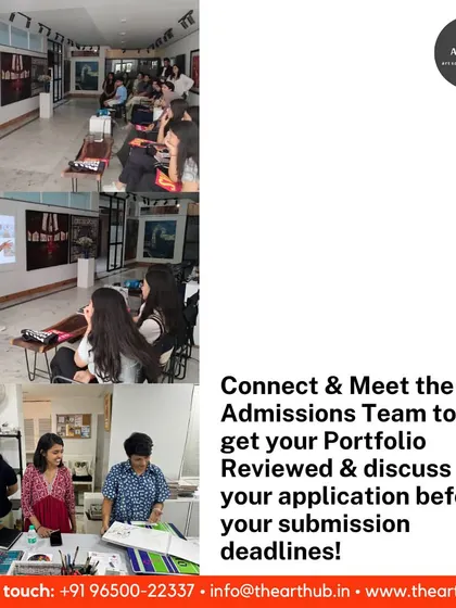 More scenes from our exclusive "Meet the Admissions Team" events. Students get to discuss their applications and receive portfolio feedback directly from the people who make the decisions.