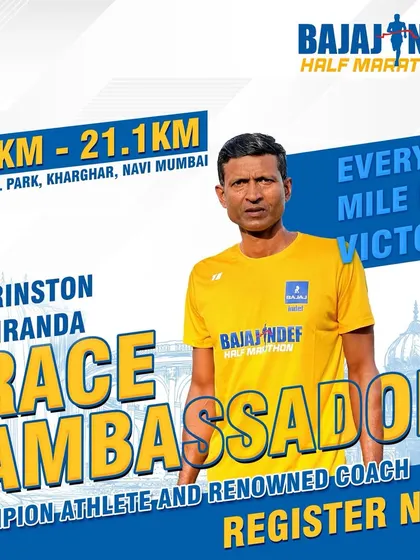 We are excited that our founder, Brinston Miranda, is the official race ambassador for the Bajaj Indef Half Marathon. His reputation as a champion athlete and renowned coach is widely recognized.