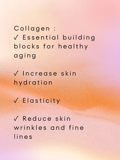 Collagen is an essential building block for healthy skin. It is responsible for skin hydration, elasticity, and minimizing the appearance of fine lines and wrinkles.