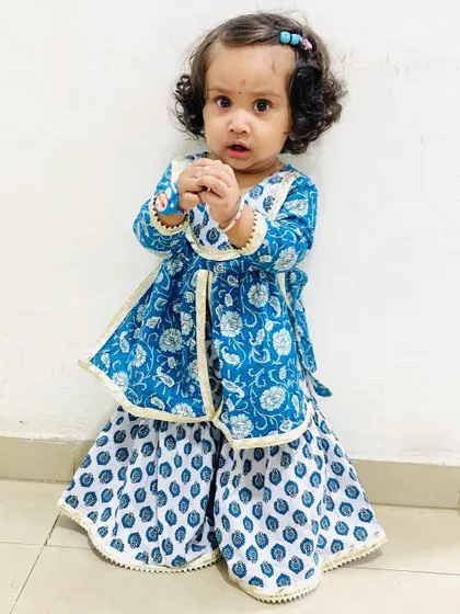 Another photo of my daughter in her beautiful Rakhi outfit.