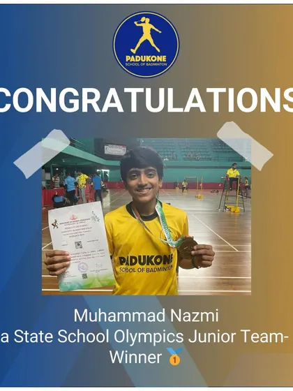 A huge congratulations to Muhammad Nazmi for being part of the winning Junior Team at the Kerala State School Olympics.