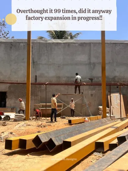 We overthought it 99 times and did it anyway. This image captures the factory expansion in progress, a big step for our studio's production capabilities.