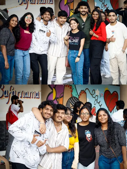 Friends and volunteers posing at Sign Fest. Our events are a great place to meet like minded people and be part of a community that is actively working for social change.