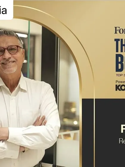 It was a privilege to be named to The Bold Club, Forbes India's list of Top 30 Architects in the Luxury League. My focus has always been on creating purposeful luxury that enhances the human experience.