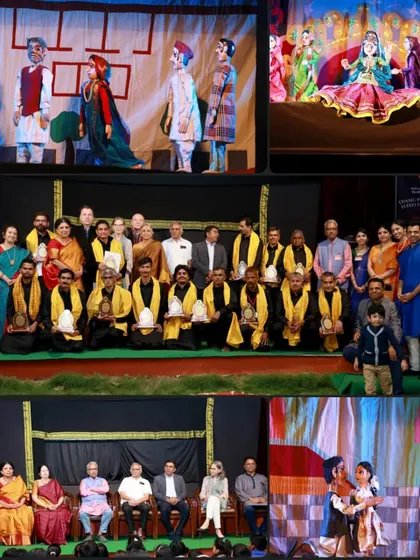 A collection of memorable moments from the 2023 puppet festival, including international acts and group photos with all the participating artists.