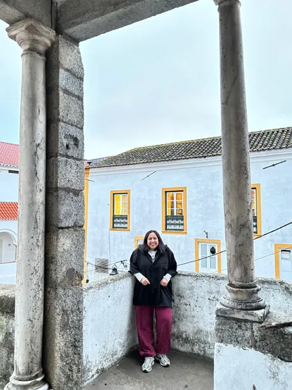 Posing in the beautiful, ancient town of Évora before my show. I love exploring new cities and soaking in their history and culture before I play.