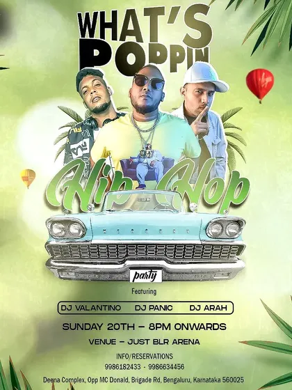 "What's Poppin," the ultimate hip hop party in Bangalore. I teamed up with the city's number one hip hop crew for this one.
