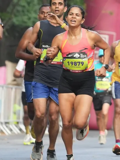 Racing the TCS World 10K. Competition always brings out the best in us. The tough course and fierce competitors pushed me to give my all.