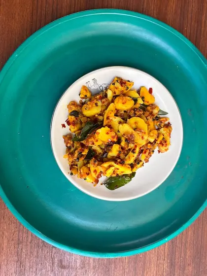 Another way I celebrate the miracle fruit: a simple yet flavorful Idichakka (tender jackfruit) stir-fry. This dish highlights the meaty texture of the jackfruit, cooked with classic Kerala spices.