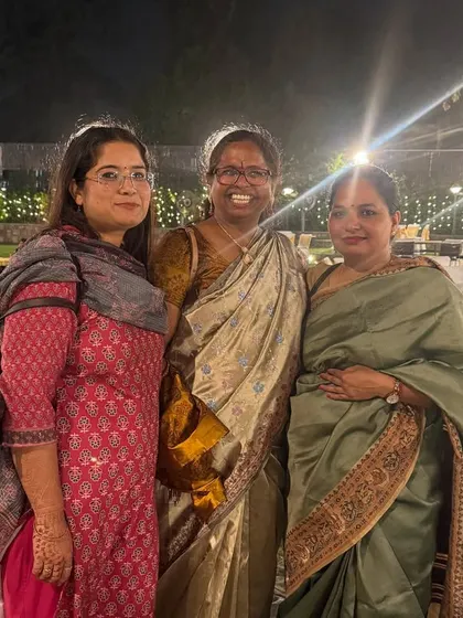 Enjoying a party with fellow Supreme Court lawyers.