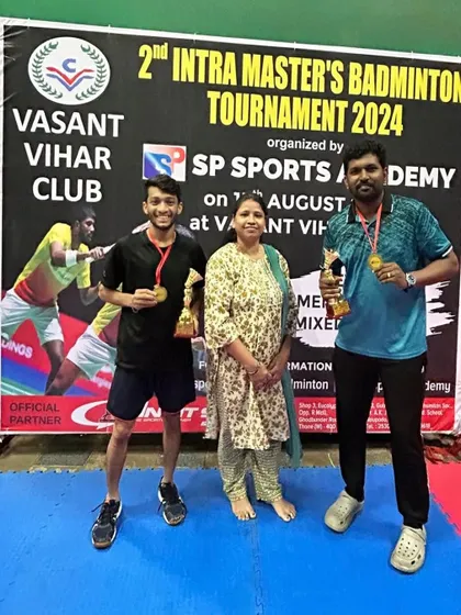 Runners-up Omkar & Pratik from the Intra Masters Tournament.
