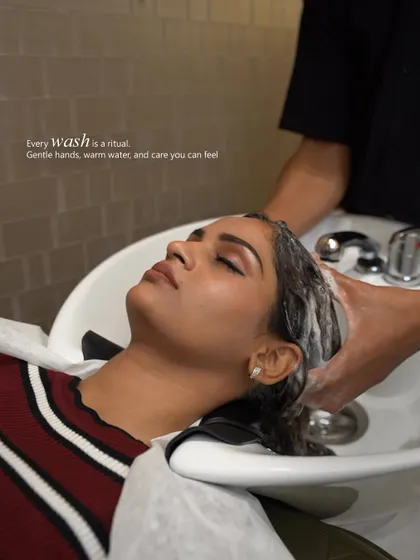 Every wash is a ritual. We use gentle hands, warm water, and care you can feel to make this basic step a luxurious experience.