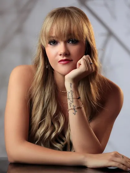 A great headshot that also showcases the model's tattoo. This can be a key selling point for certain castings, and it's important to capture it clearly.