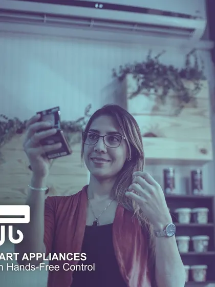 Enjoy hands-free control of your appliances. Whether you're getting ready or have your hands full, you can adjust the AC or other devices using just your voice.
