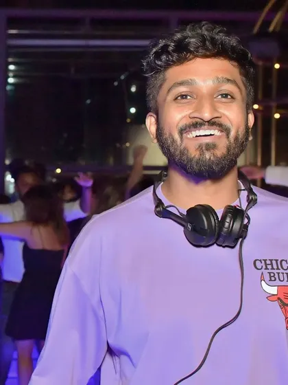 A happy moment captured at Skyye. The positive energy from the crowd is contagious.