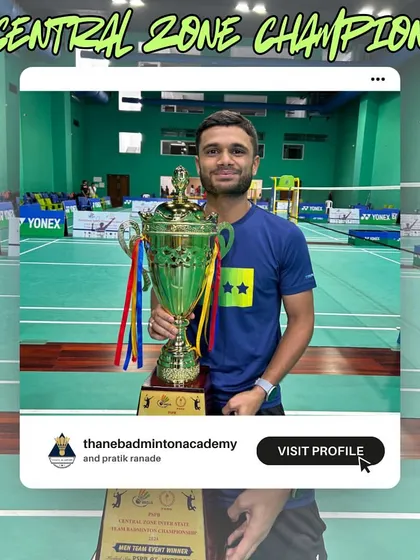 Pratik Ranade representing Railways and winning the Central Zone Team Event Gold Medal, a testament to his high-caliber game.