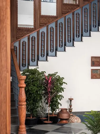 The grand staircase, a key feature of the home, beautifully captured in our GoodHomes magazine spread.