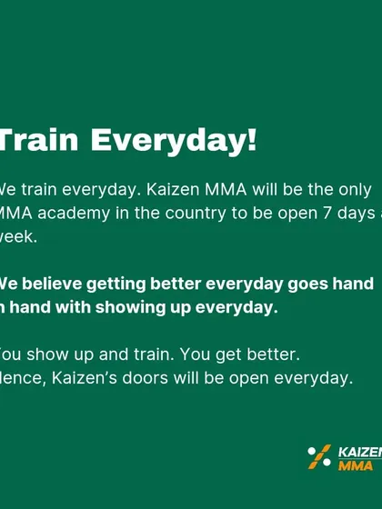 Our commitment to you: we're open every day so you always have a place to train and improve.