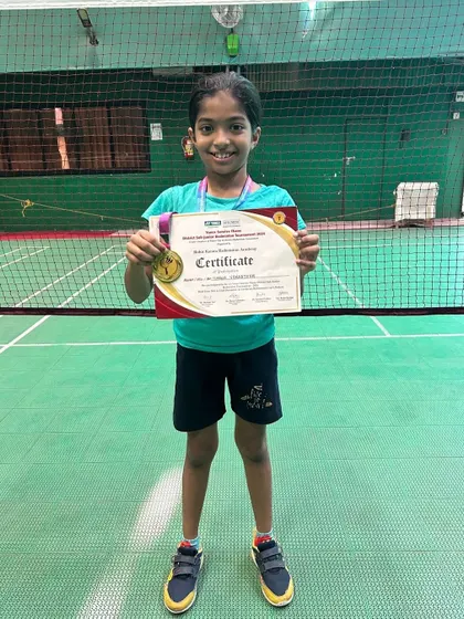 We're proud of Smaya Venkatesh for reaching the quarterfinals in the Yonex Sunrise Thane District Sub-junior Badminton Tournament 2024. Keep smashing!