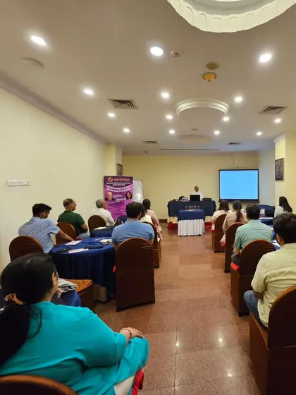 Another angle of the Third Eye Awakening workshop, showing the focused attention of the participants.
