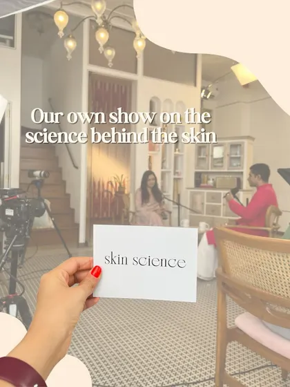 Behind the scenes of my own show, "Skin Science." This project is about bringing the best experts together to share the science behind the skin.