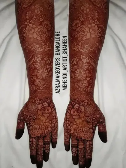 Another example of a beautiful negative space floral design, where the background is filled in to make the flowers stand out.