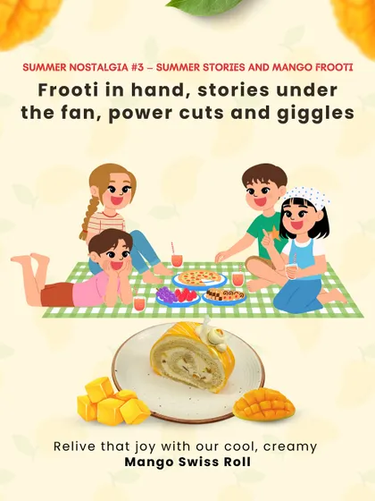 Remember sharing stories and giggles during summer power cuts? Our cool and creamy Mango Swiss Roll is made to bring back that simple joy with every light, fluffy bite.