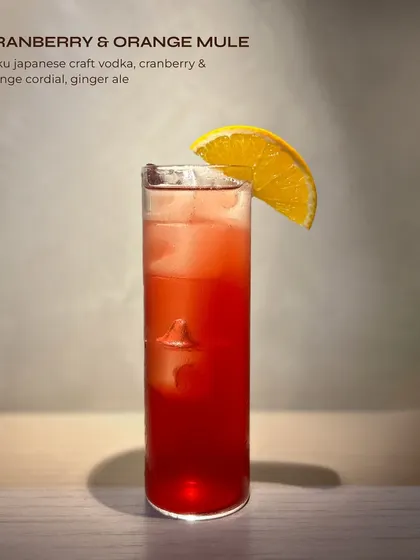 The Cranberry & Orange Mule, a festive and fruity take on the classic mule.