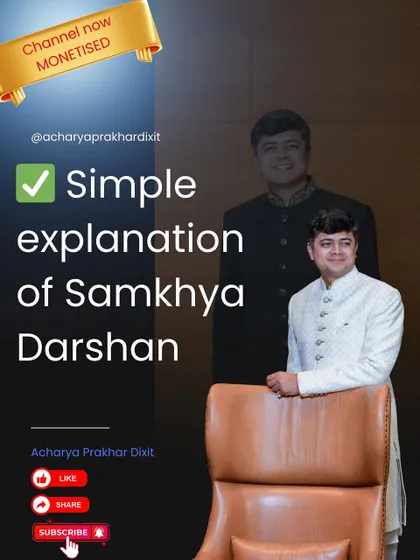 Samkhya Darshan is a profound philosophy, and I provide simple explanations on my YouTube channel. Subscribe to learn about Vedic knowledge in an easy-to-understand format.