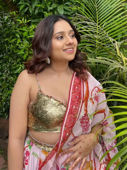 A beautiful candid shot. The natural-looking makeup is perfect for capturing authentic, happy moments.