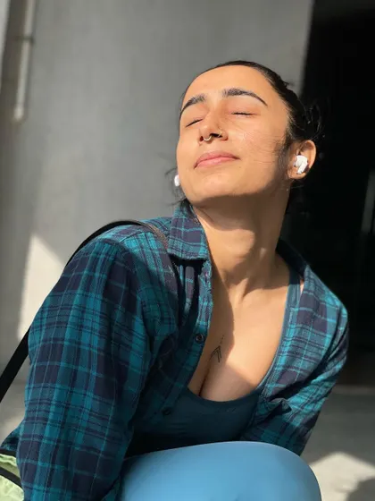 Eyes closed, face to the sun. This is my version of meditation. It is about finding stillness and peace in the middle of everything and just being grateful for the present moment.