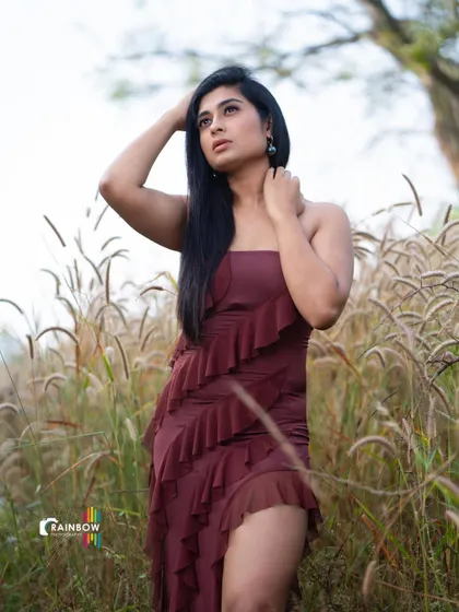 A duplicate of 85, an ethereal outdoor portrait of actress Akshitha Bopaiah.