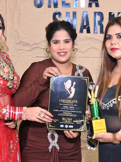 Our runner-up with her trophy and certificate. Hard work and talent are always celebrated here.