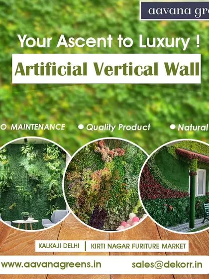This image collage highlights the key benefits of my artificial vertical walls: zero maintenance, high-quality products, and a natural feel. It showcases various designs, from lush tropical looks to colorful floral patterns.