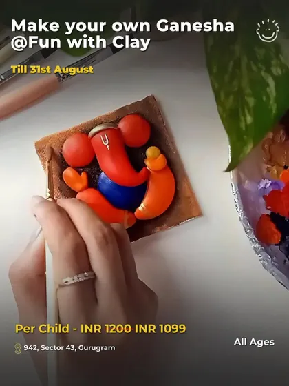 Another poster for the "Make your own Ganesha" clay workshop, a popular and meaningful activity I find during the festive season.