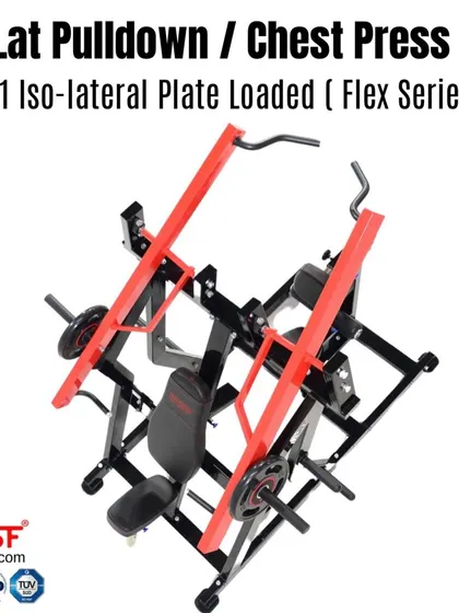 A different angle of the 2-in-1 machine, showing its compact footprint suitable for various gym sizes.