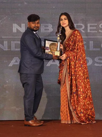 It was an honor to receive this award from actress Mouni Roy. My experience in the industry is a valuable part of what I share with my students.