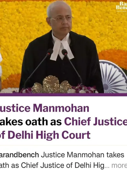 Congratulations to Justice Manmohan on taking the oath as the new Chief Justice of the Delhi High Court.
