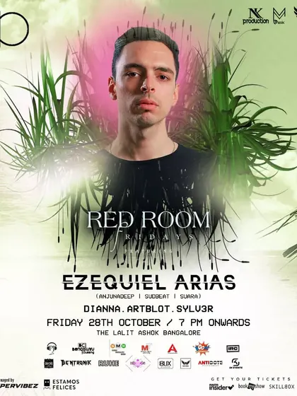The flyer for a night with progressive house master Ezequiel Arias at Kitty Ko's "Red Room Fridays."
